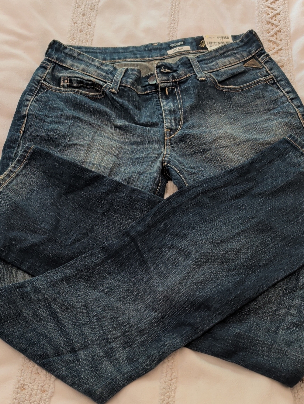 Replay Women's Washed Blue Straight Jeans